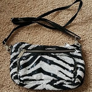 Victoria's Secret PINK sequin zebra satchel